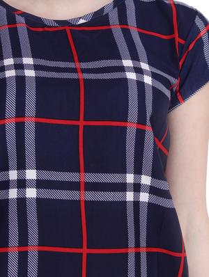 short sleeved checkered top - 15932228 - Standard Image - 5