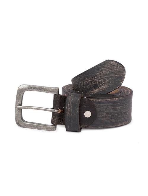 charcoal leather belt - 15932279 - Standard Image - 1