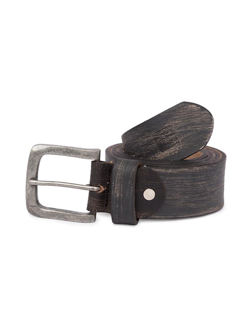 charcoal leather belt - 15932279 - Zoom Image - 1