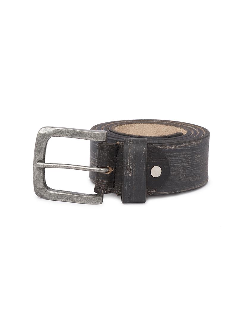charcoal leather belt - 15932279 - Zoom Image - 2