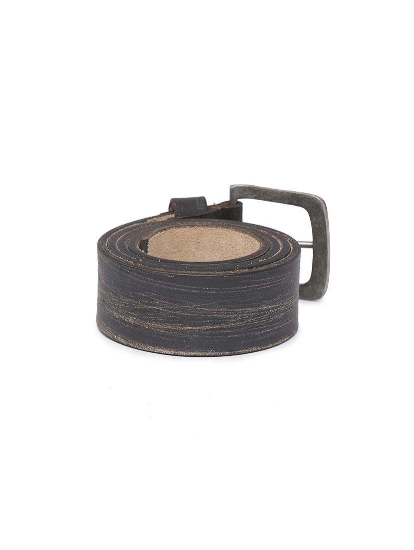 charcoal leather belt - 15932279 - Zoom Image - 3