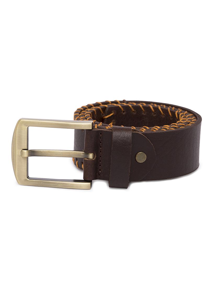brown leather belt - 15932317 - Zoom Image - 2