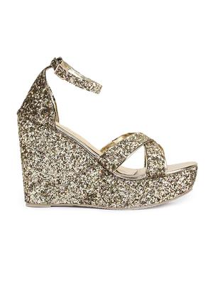 gold platforms wedges - 15932356 - Standard Image - 2