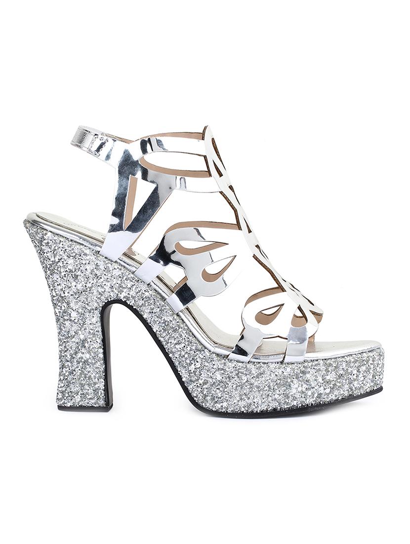 silver back strap sandals - 15932360 - Zoom Image - 2