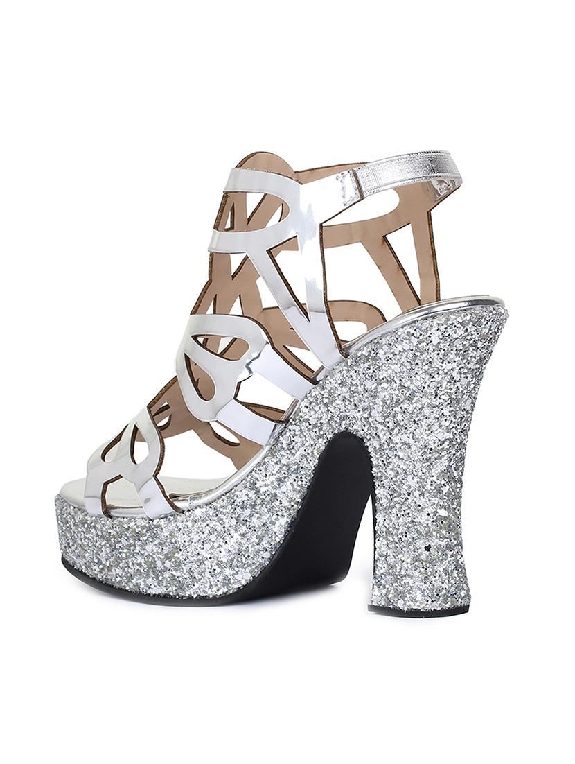 silver back strap sandals - 15932360 - Zoom Image - 3