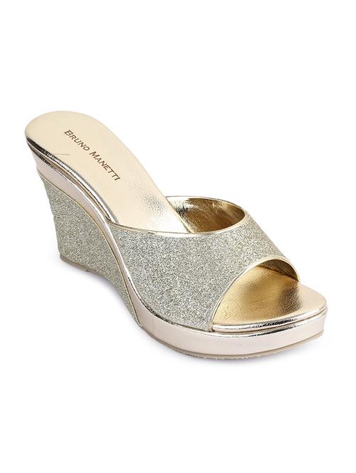 gold slip on wedges - 15932363 - Standard Image - 1