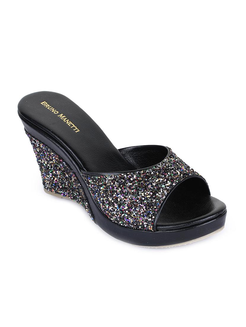 black slip on wedges - 15932367 - Zoom Image - 1