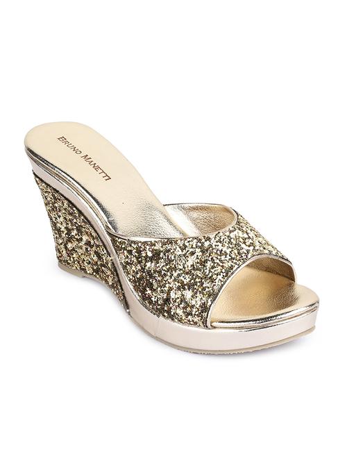 gold slip on wedges - 15932368 - Standard Image - 1