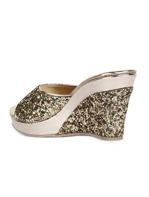 gold slip on wedges - 15932368 - Standard Image - 3