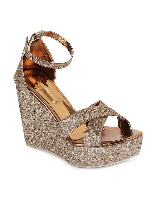 metallic platforms wedges - 15932375 - Standard Image - 1