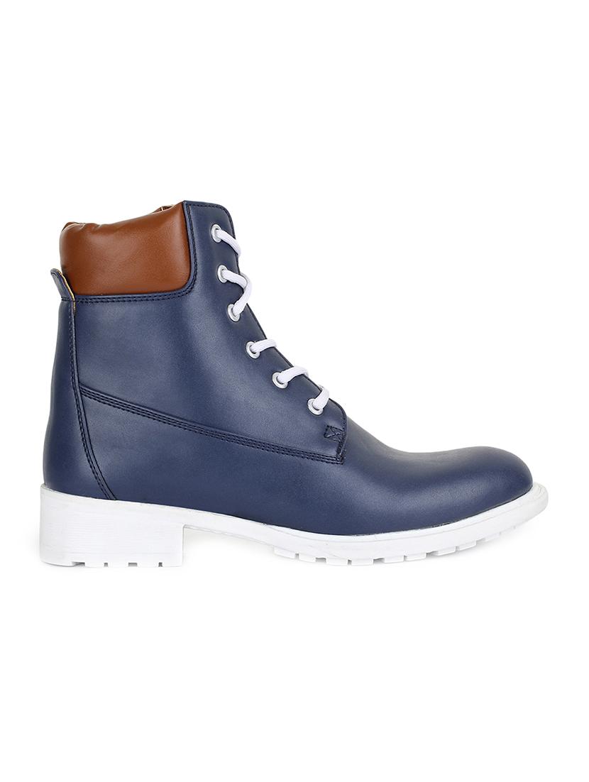 blue faux leather ankle boots - 15932379 - Zoom Image - 2