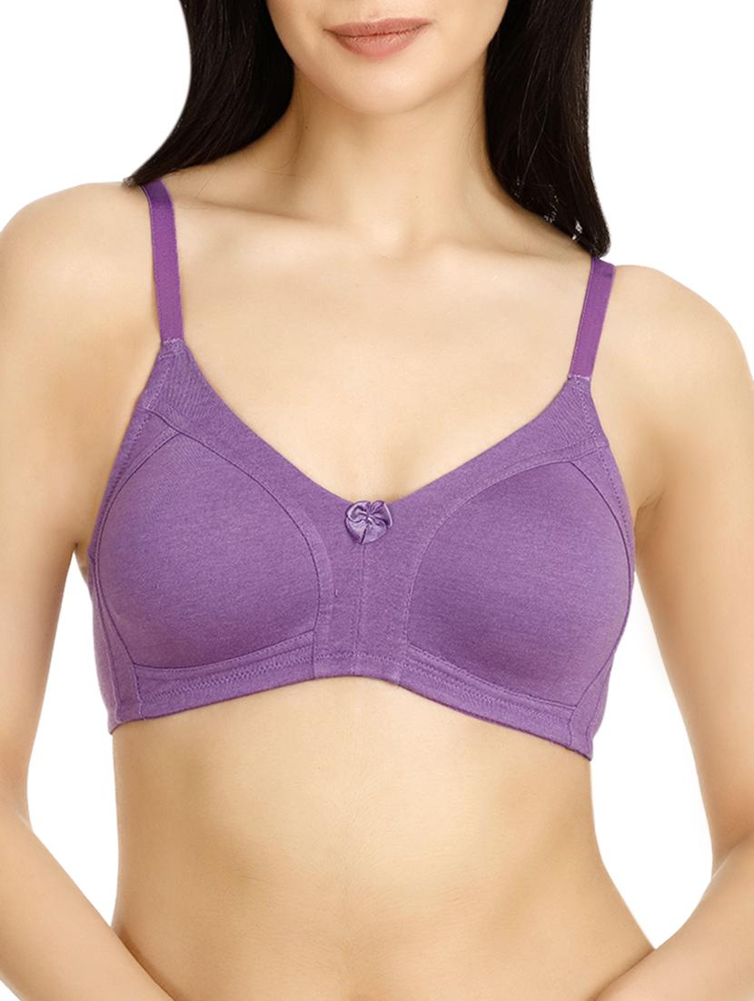 bow patch solid bra - 15932406 - Zoom Image - 1
