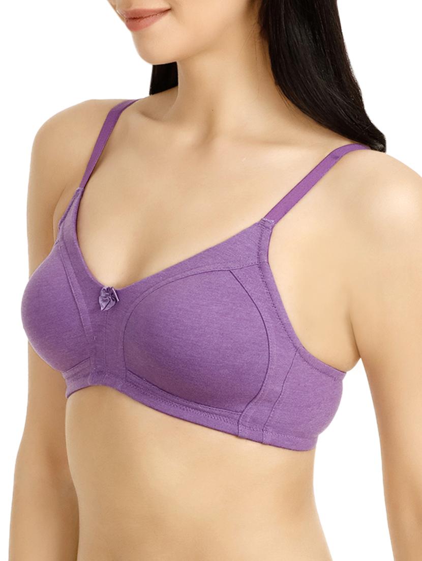 bow patch solid bra - 15932406 - Zoom Image - 2