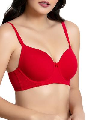 bow patch lightly padded t-shirt bra - 15932417 - Standard Image - 2