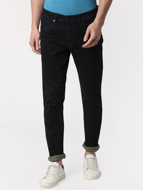black cotton plain jeans - 15932679 - Very Small Image - 1