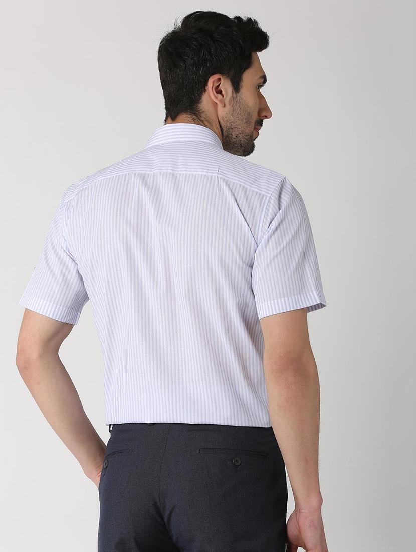 blue cotton formal shirt - 15932695 - Zoom Image - 3