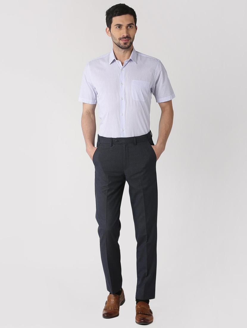blue cotton formal shirt - 15932695 - Zoom Image - 4