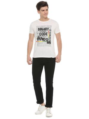 white typographic t-shirt - 15932720 - Standard Image - 3