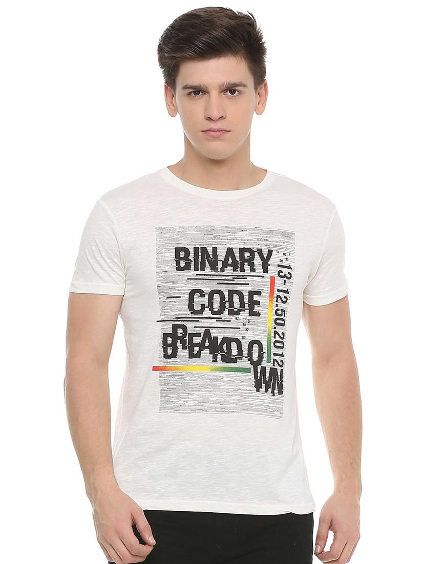 white typographic t-shirt - 15932720 - Zoom Image - 1