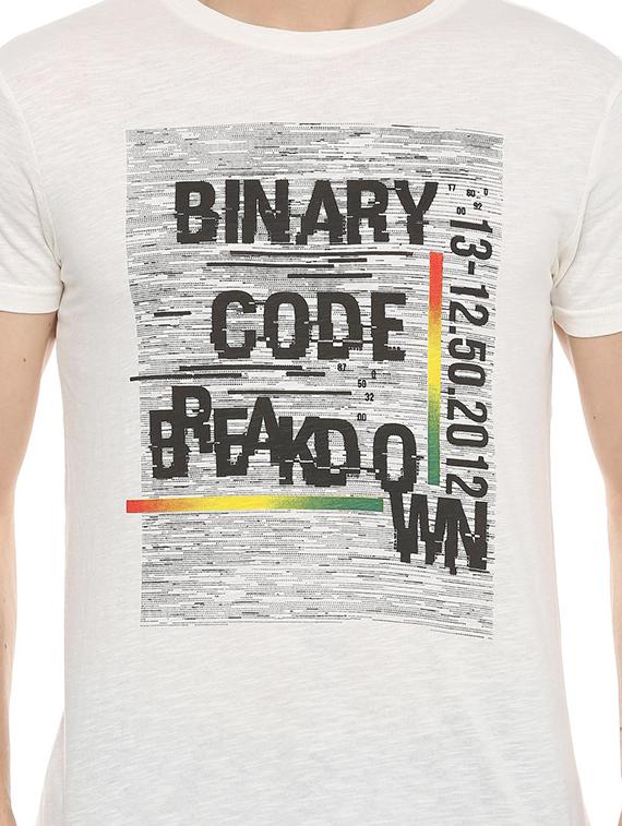 white typographic t-shirt - 15932720 - Zoom Image - 4