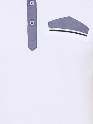 white solid pocket t-shirt - 15932736 - Standard Image - 4