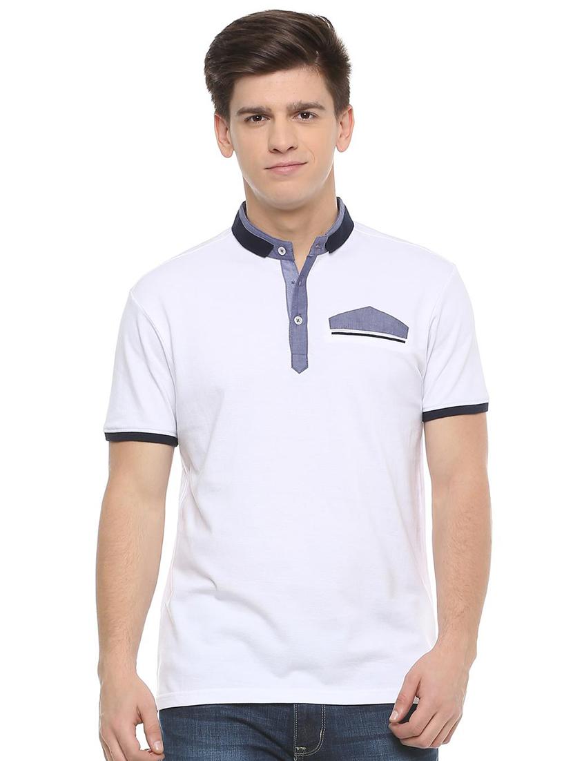 white solid pocket t-shirt - 15932736 - Zoom Image - 1