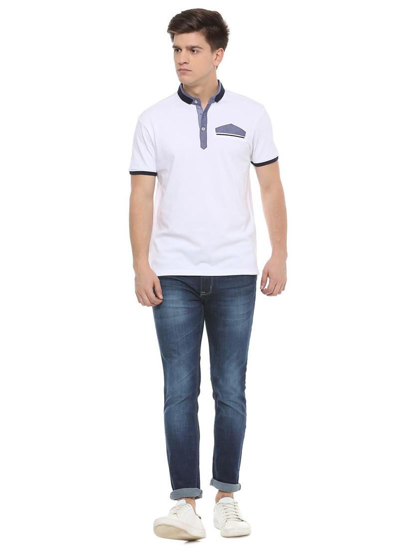 white solid pocket t-shirt - 15932736 - Zoom Image - 3