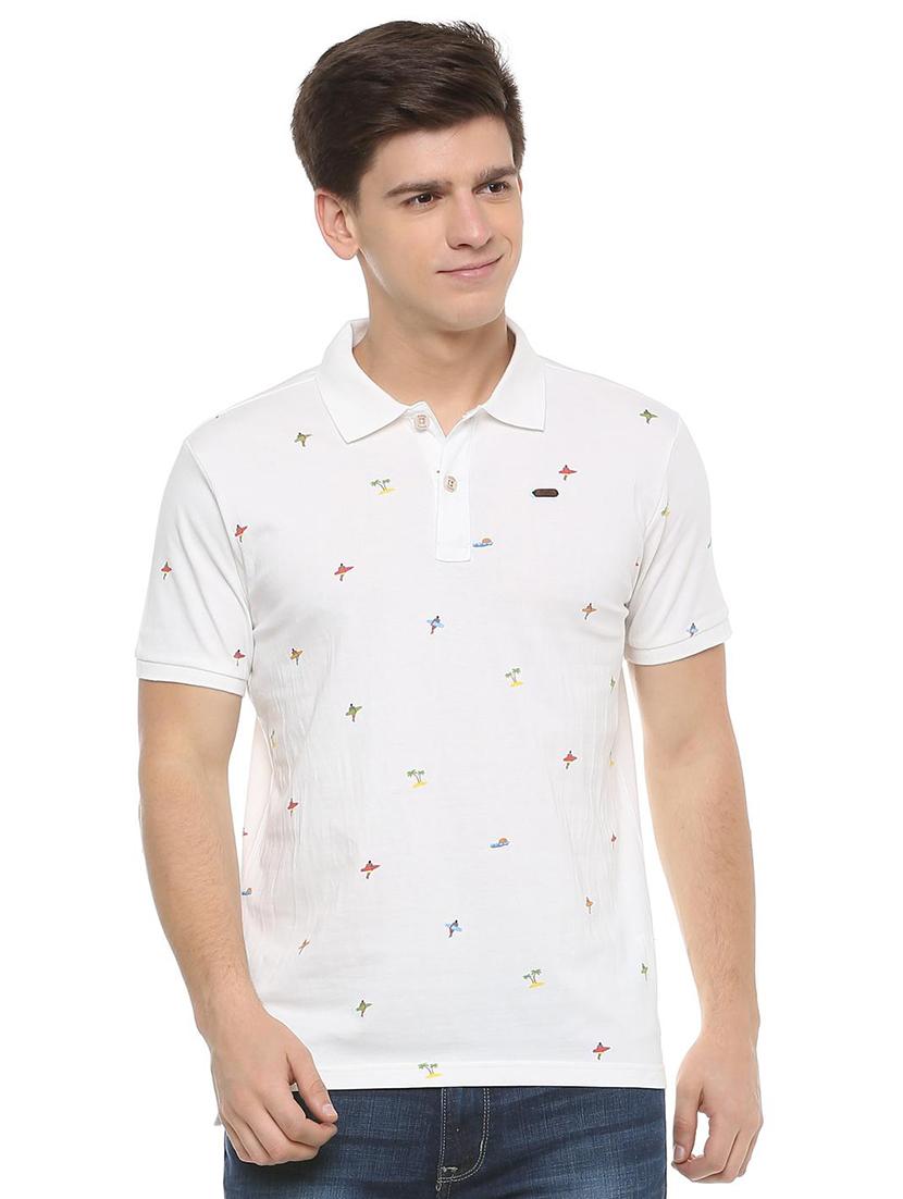white printed all over print t-shirt - 15932738 - Zoom Image - 1