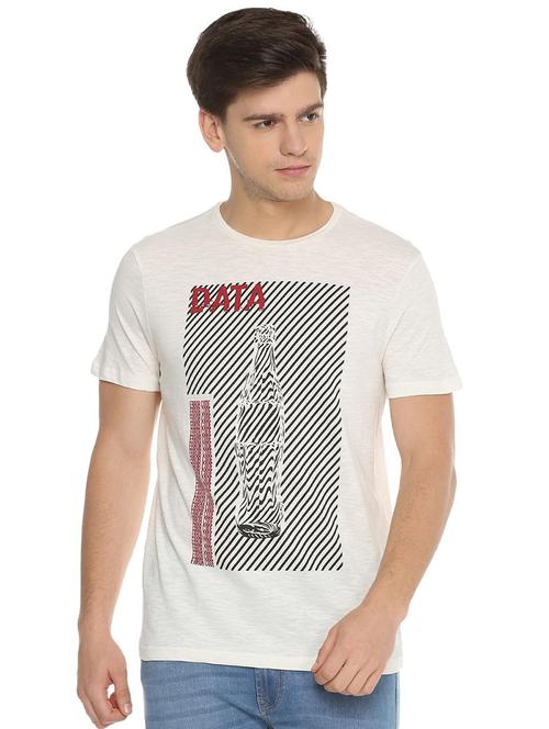 white printed t-shirt - 15932746 - Standard Image - 1
