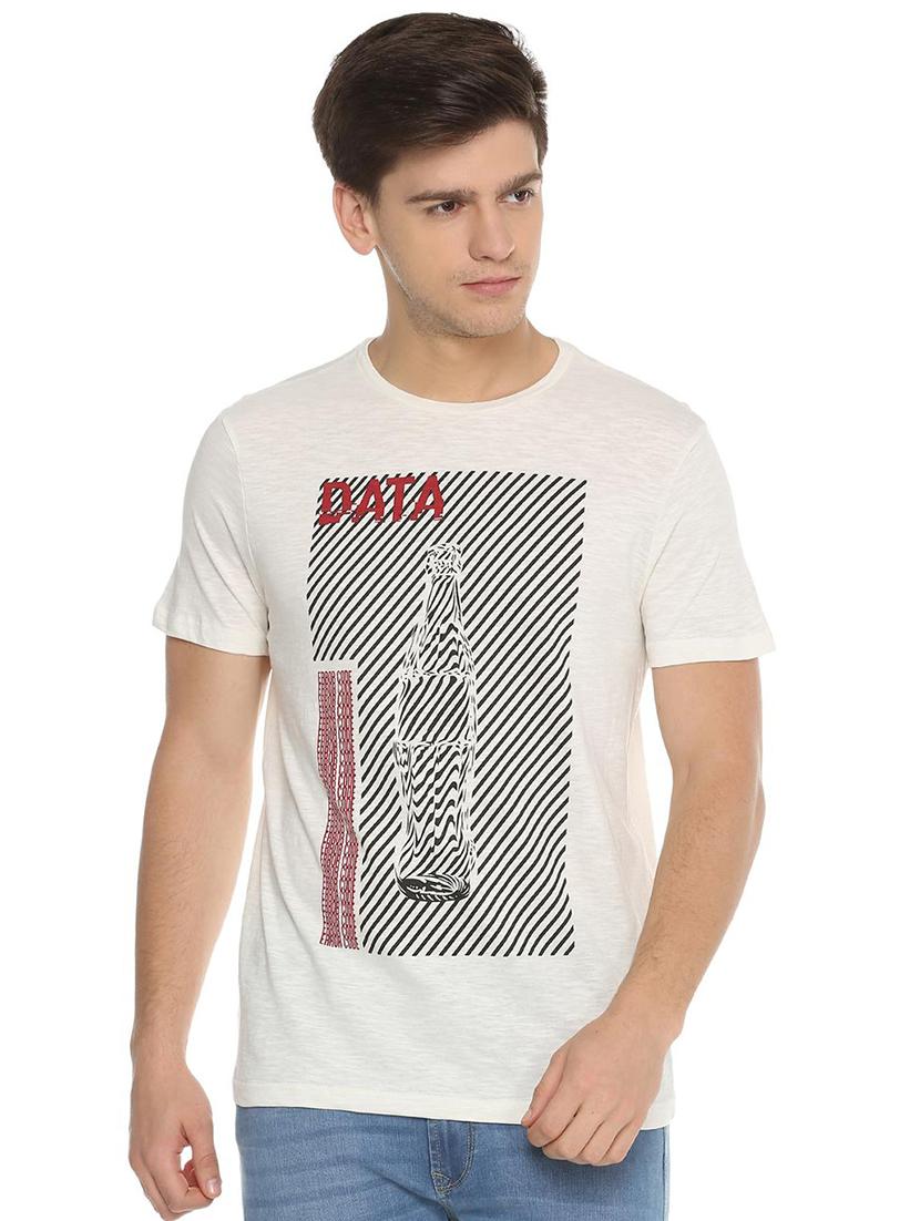 white printed t-shirt - 15932746 - Zoom Image - 1