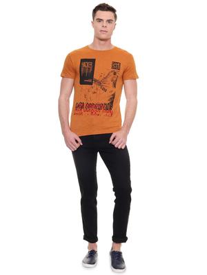 brown front print t-shirt - 15932747 - Standard Image - 3