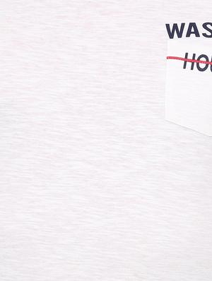 white typographic pocket t-shirt - 15932748 - Standard Image - 4