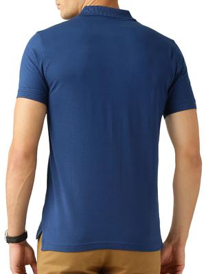 blue solid polo tshirt - 15932787 - Standard Image - 3