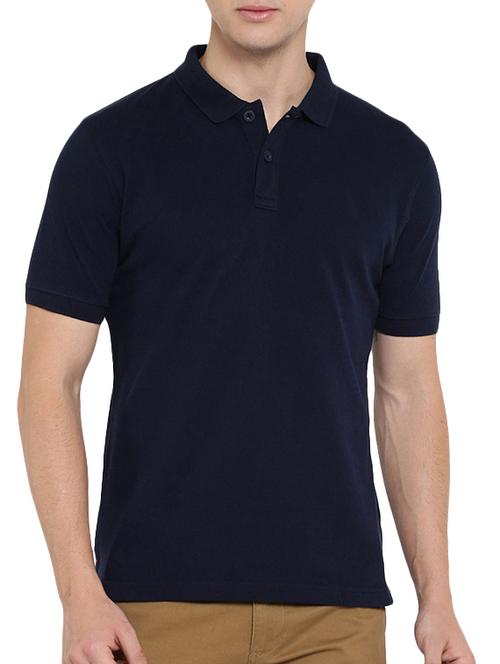 navy blue polyester polo t-shirt - 15932788 - Standard Image - 1