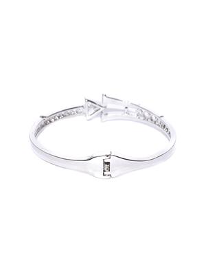 silver metal bangle bracelet - 15932819 - Standard Image - 2