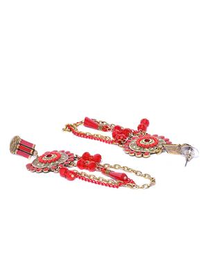 red brass drop earring - 15932834 - Standard Image - 2