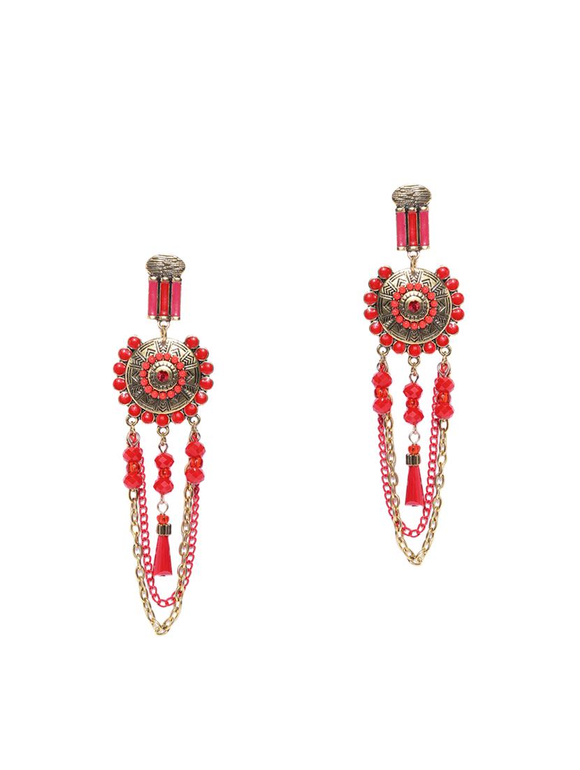 red brass drop earring - 15932834 - Zoom Image - 1