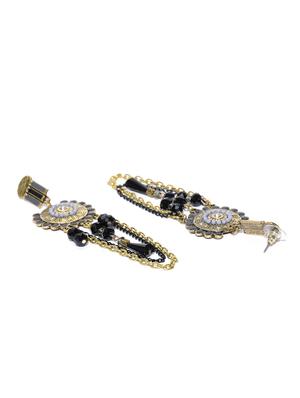 black brass drop earring - 15932835 - Standard Image - 2