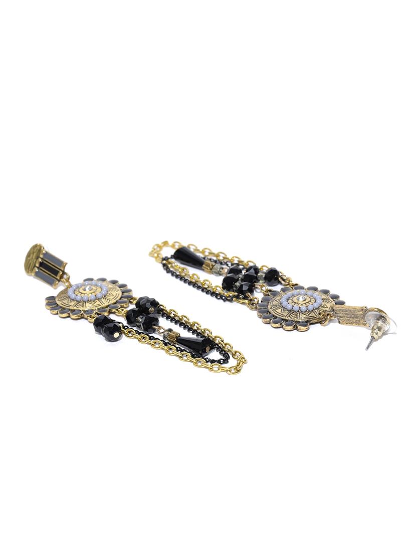 black brass drop earring - 15932835 - Zoom Image - 2