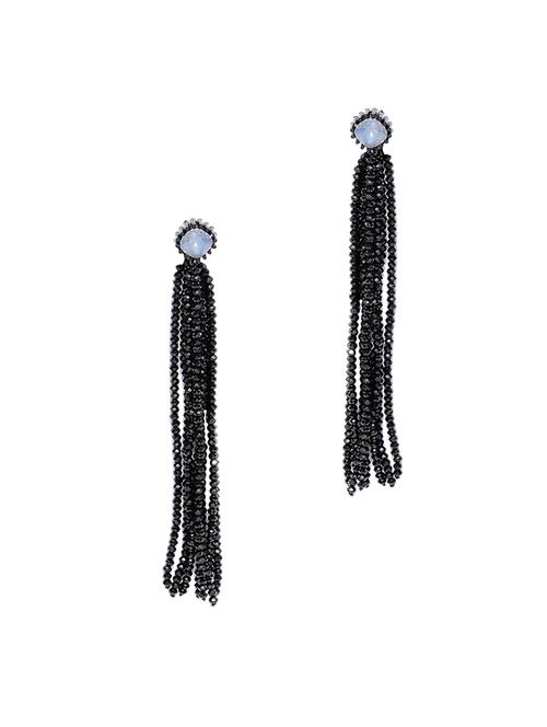 black brass drop earring - 15932855 - Standard Image - 1