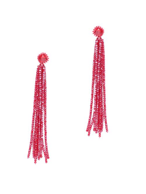 red brass drop earring - 15932856 - Standard Image - 1