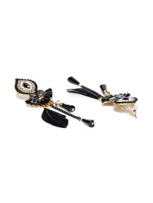 black brass drop earring - 15932867 - Standard Image - 2