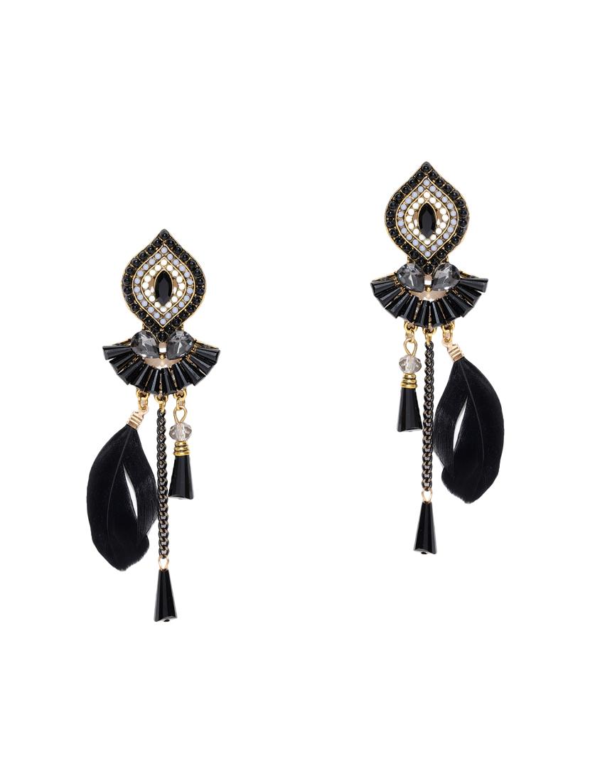 black brass drop earring - 15932867 - Zoom Image - 1