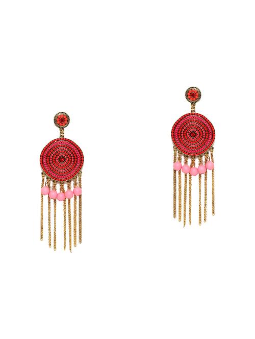 red brass drop earring - 15932869 - Standard Image - 1