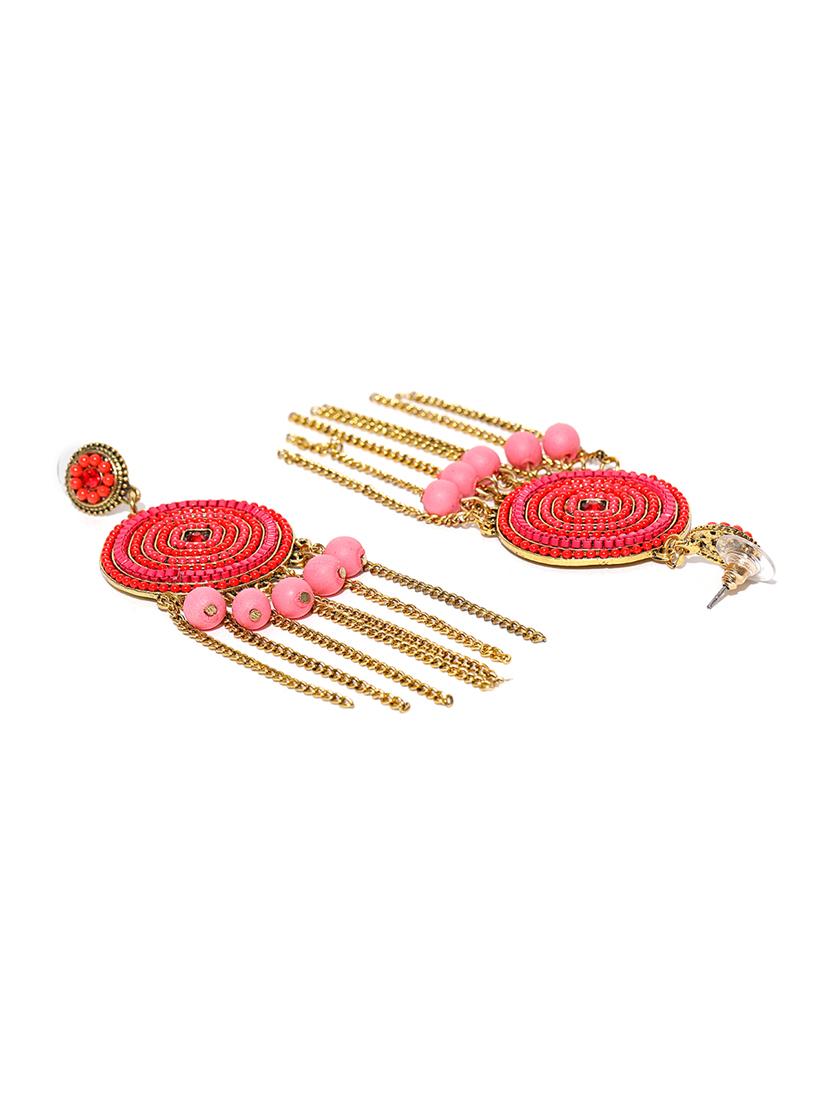red brass drop earring - 15932869 - Zoom Image - 2