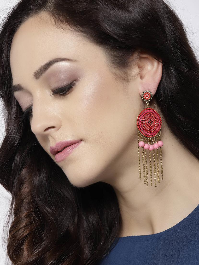 red brass drop earring - 15932869 - Zoom Image - 3