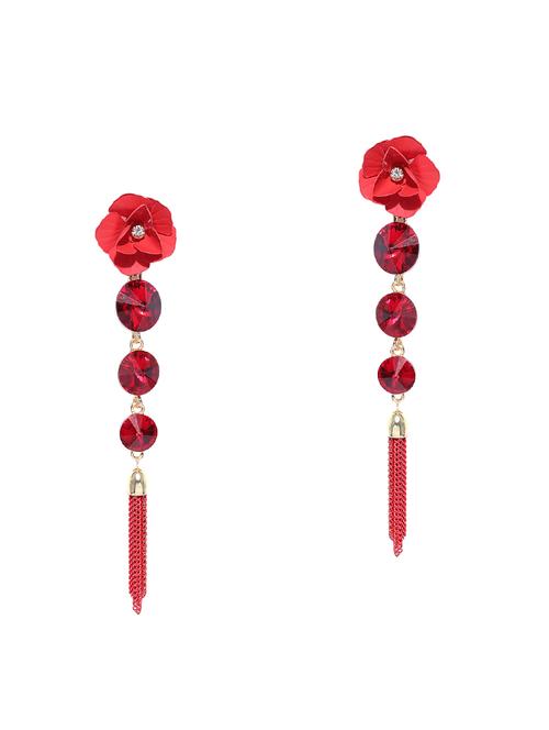 red brass drop earring - 15932878 - Standard Image - 1