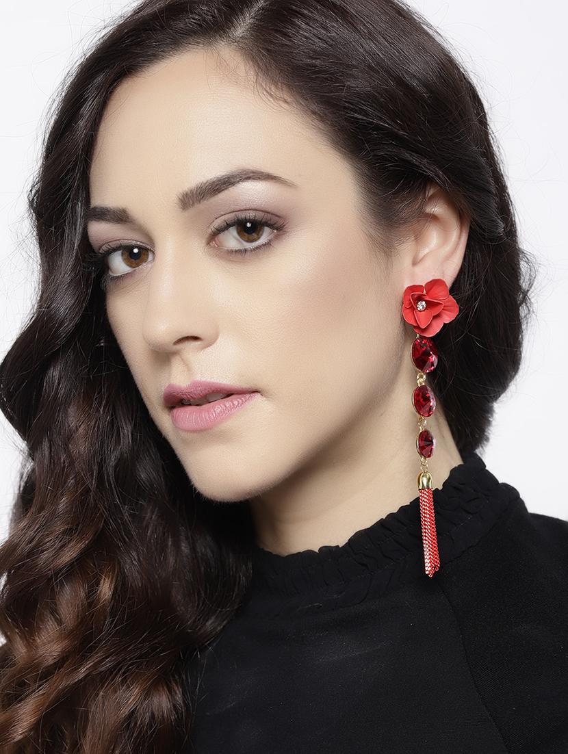 red brass drop earring - 15932878 - Zoom Image - 3