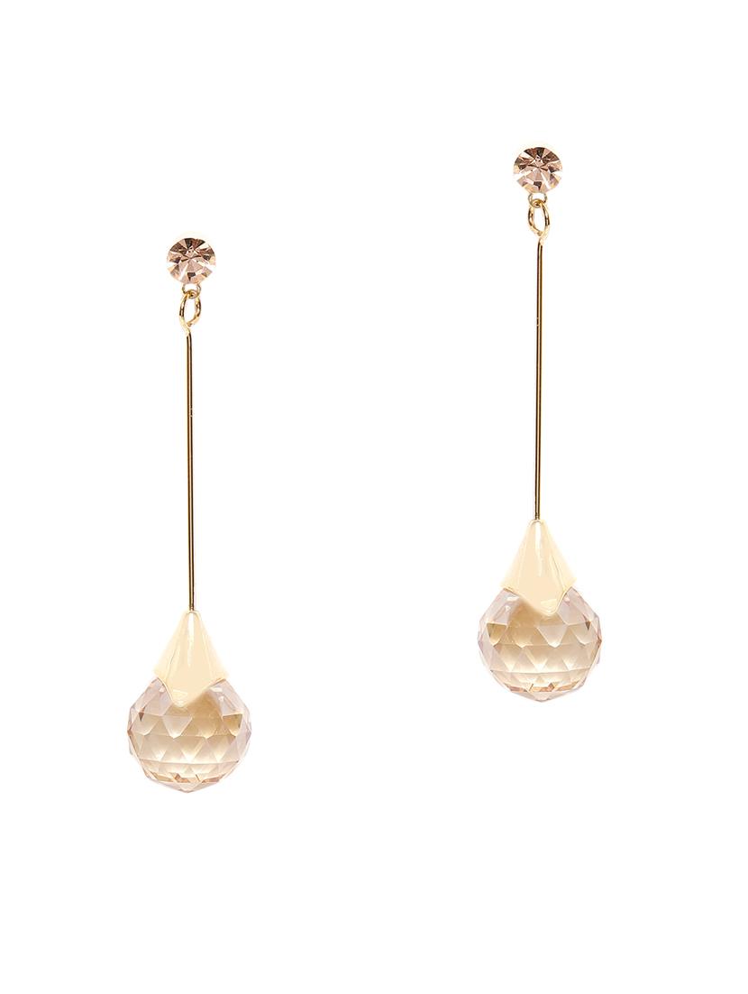 gold brass drop earring - 15932883 - Zoom Image - 1