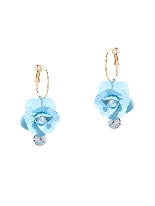 blue brass drop earring - 15932893 - Standard Image - 1